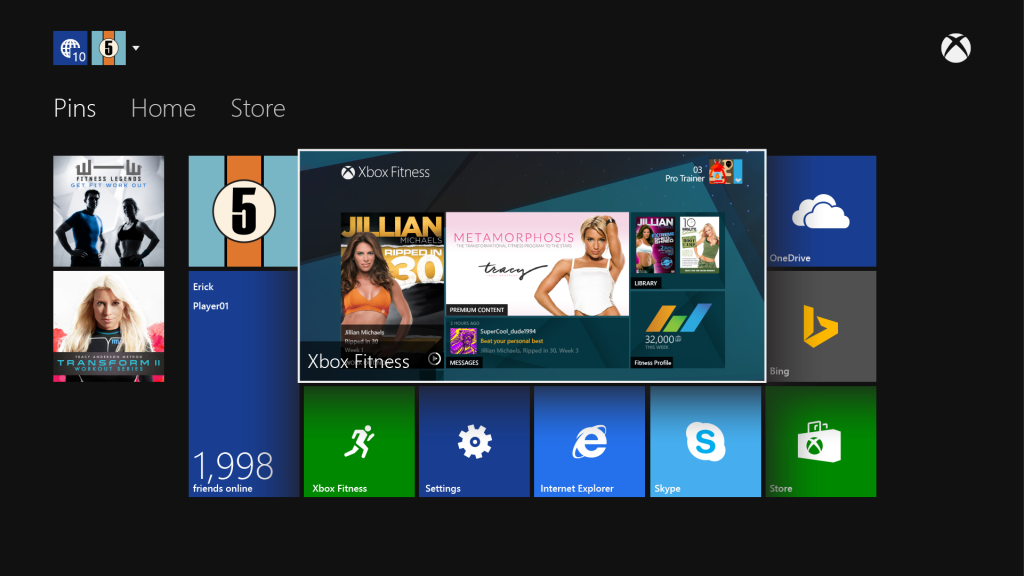Xbox Fitness Dasboard
