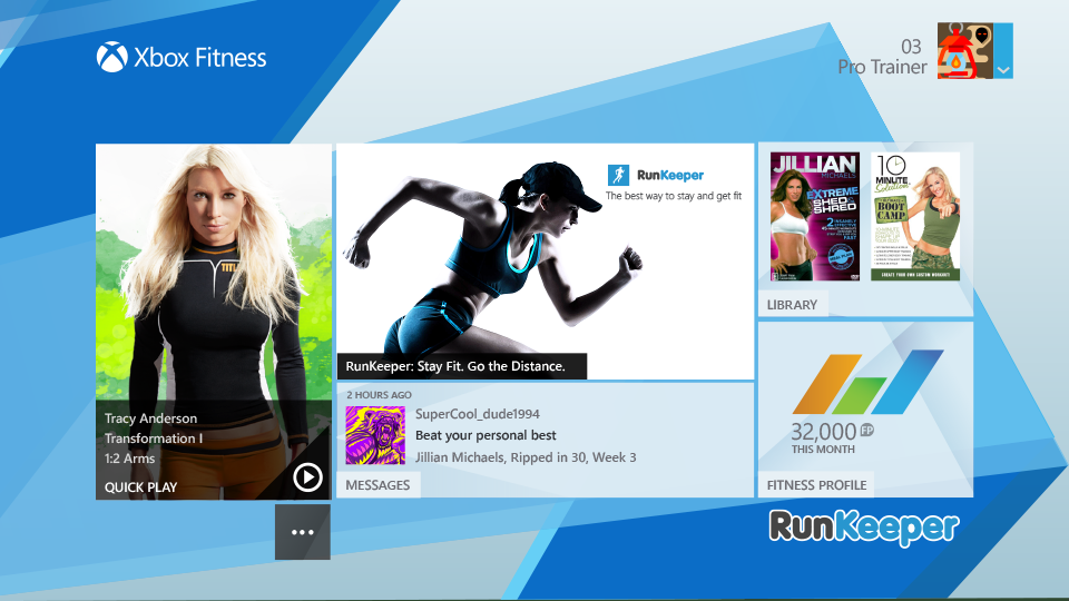 Xbox Fitness Runkeeper Dash
