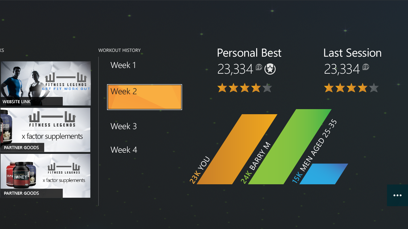 Xbox Fitness Fit Points Dash
